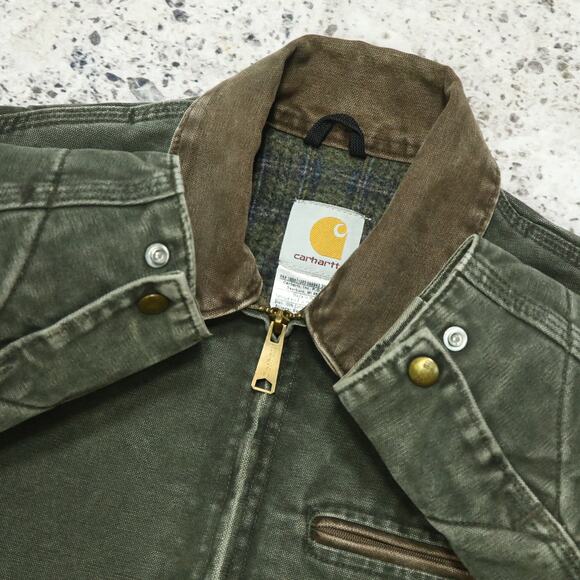 Vintage Carhartt J97 MOS Green Detroit Jacket Size Small - Picture 16 of 16